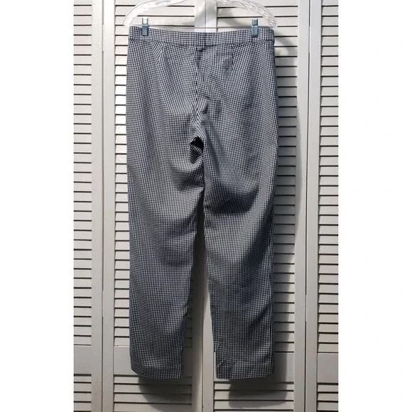J.Jill Pull-on Pants Women's Size 10 Black White Gingham Straight Leg Stretch - Picture 3 of 10